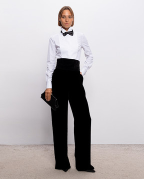 Valentino Black velour pants 9B3RB7579Q9