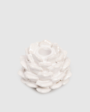 BloomingvilleMINI Beige Ceramic Pinecone Candlestick 82072380
