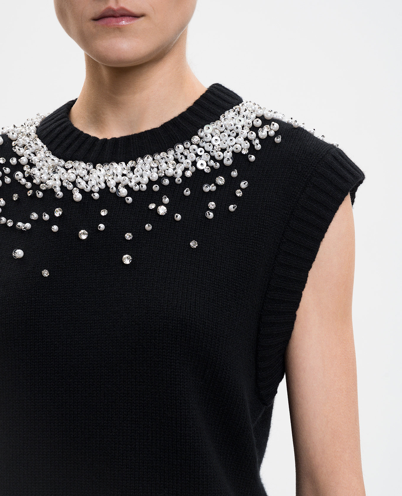 

Candra black wool and cashmere vest Simkhai