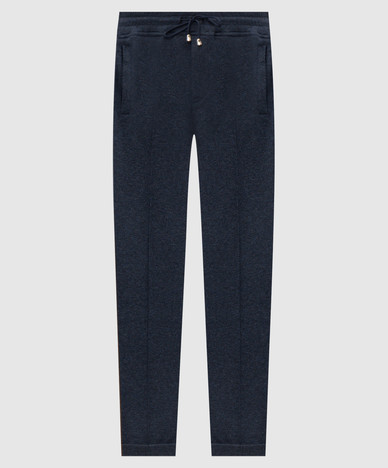 Blue pants with lapels