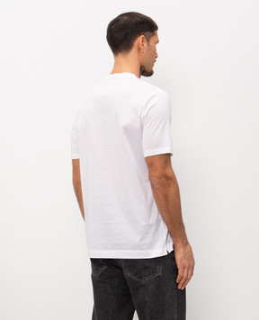 CAPOBIANCO White T-shirt with a patch 20M660MK00