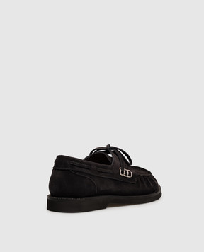 JW Anderson Black suede topsiders MO0009LA0416