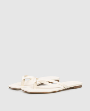 Aeyde Renee beige leather flip-flops FSBERS8MFL022110000