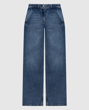 Magda Butrym Blue distressed jeans with logo DENIM03PANTS139426