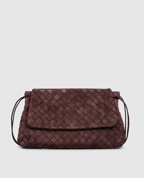 Bottega Veneta Giorno burgundy suede bag 857657V5ZZ0