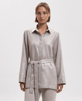 Peserico Beige blouse with lurex A06397A07007