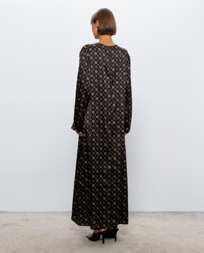 Momoni Black Eila dress with silk MODR06004MO