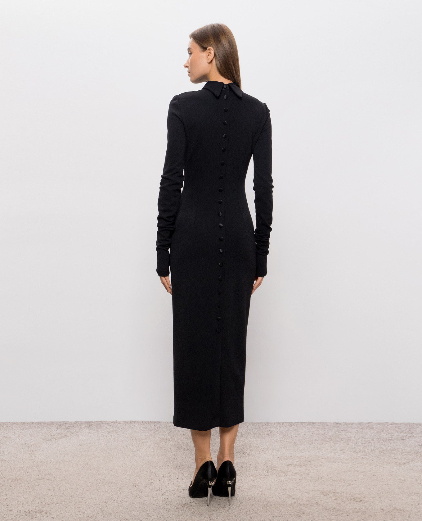 Black dress with wool Dolce&Gabbana 3