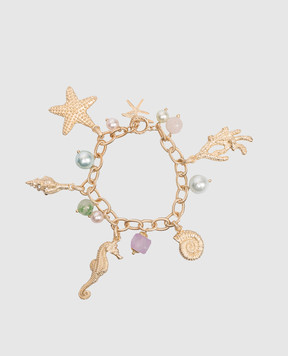 Oceanus Lumina gold chain bracelet – Pastel with pendants LUMINAPASTEL2