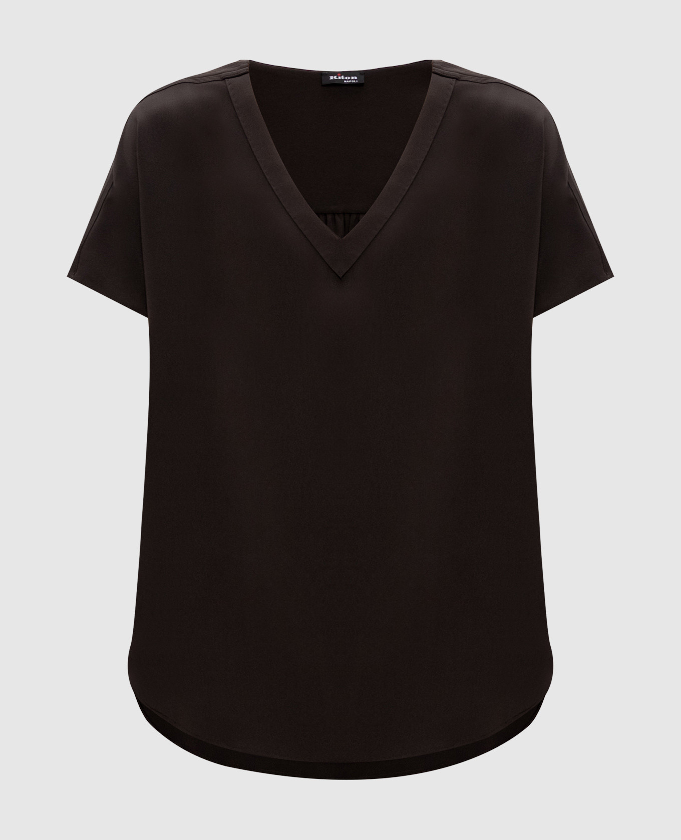 

Brown silk T-shirt Kiton