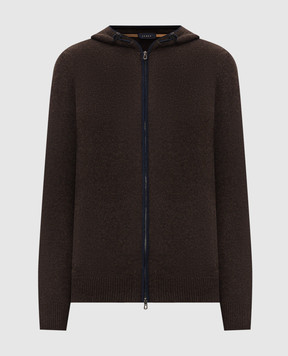 Sease Waythree brown cashmere cardigan KH047XG006