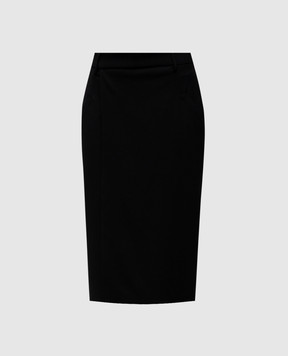 Jacob Lee Black wool skirt WWS2046AW25B