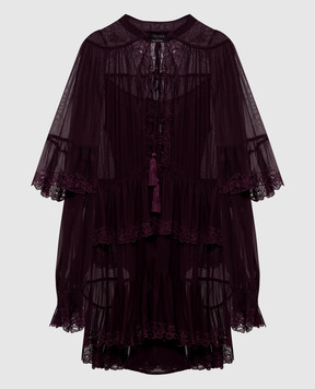 Twinset Purple dress with embroidery 252TS2296
