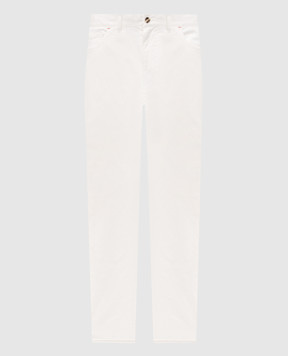 ISAIA White pants with a patch PNT005XP871