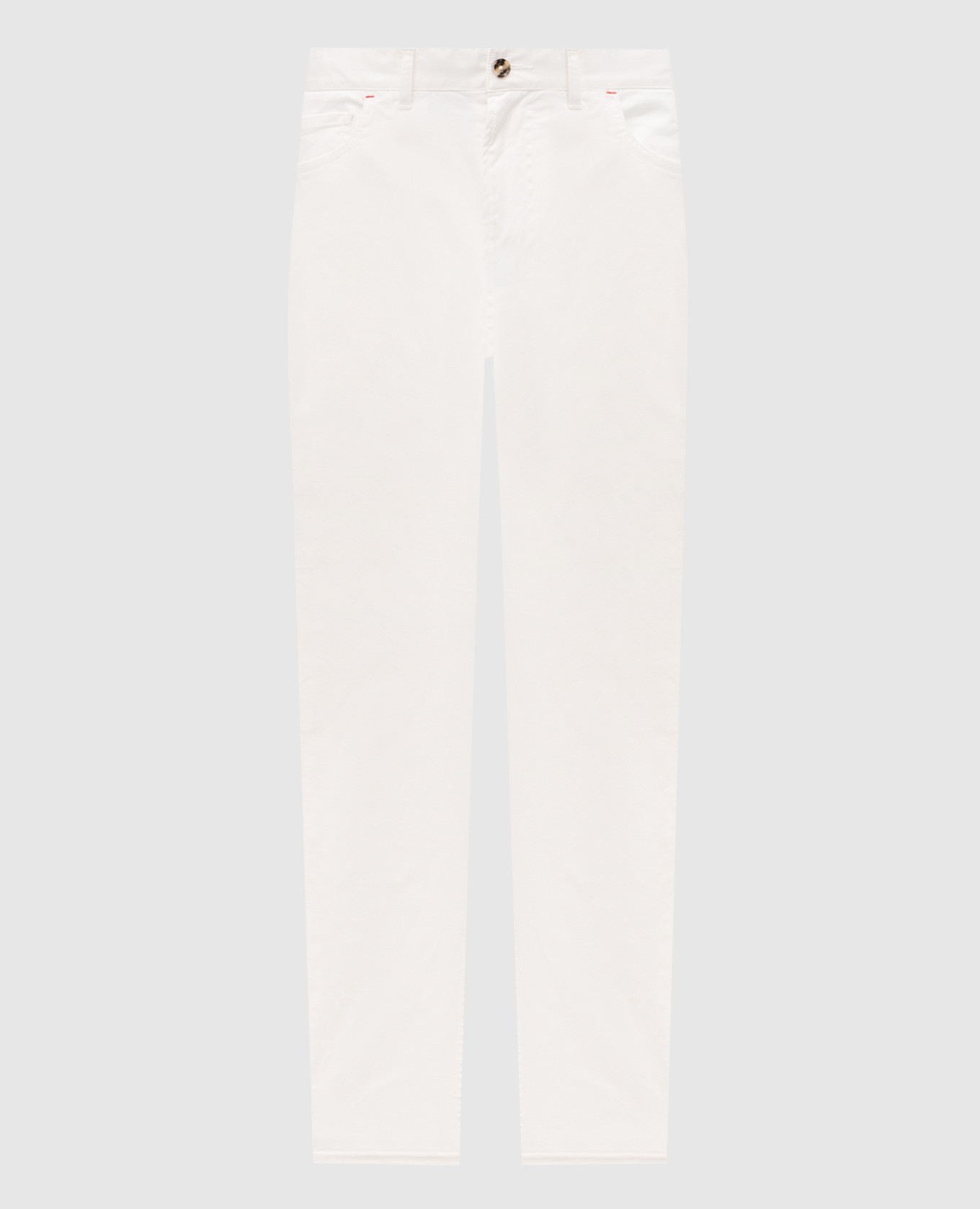 

White pants with a patch ISAIA