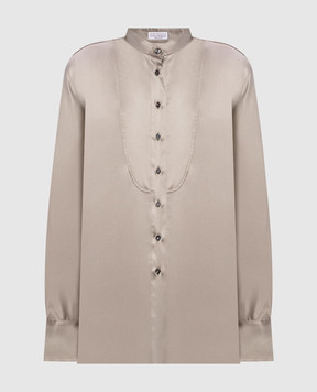 Brunello Cucinelli Khaki silk blouse M0C59MY906
