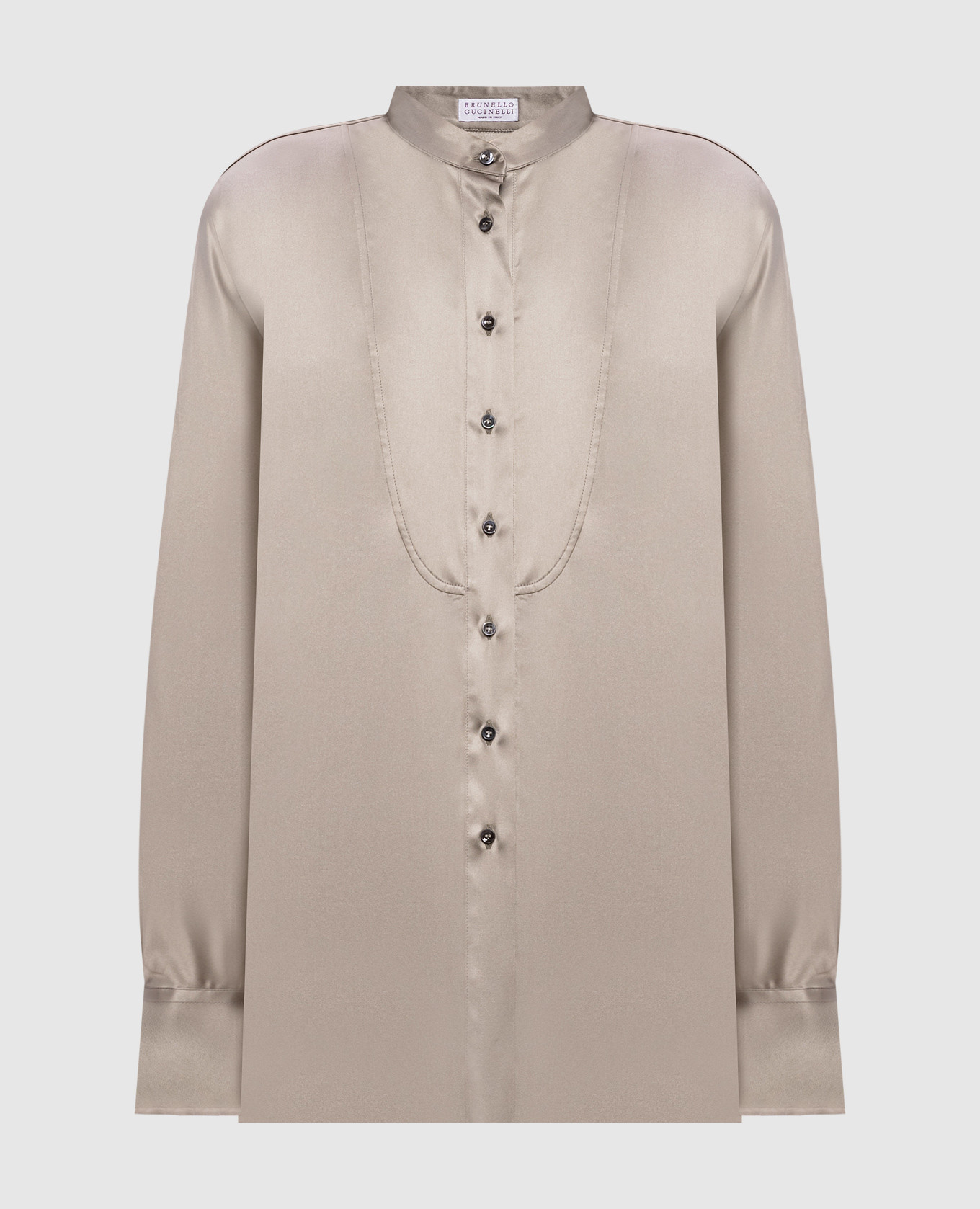 Khaki silk blouse