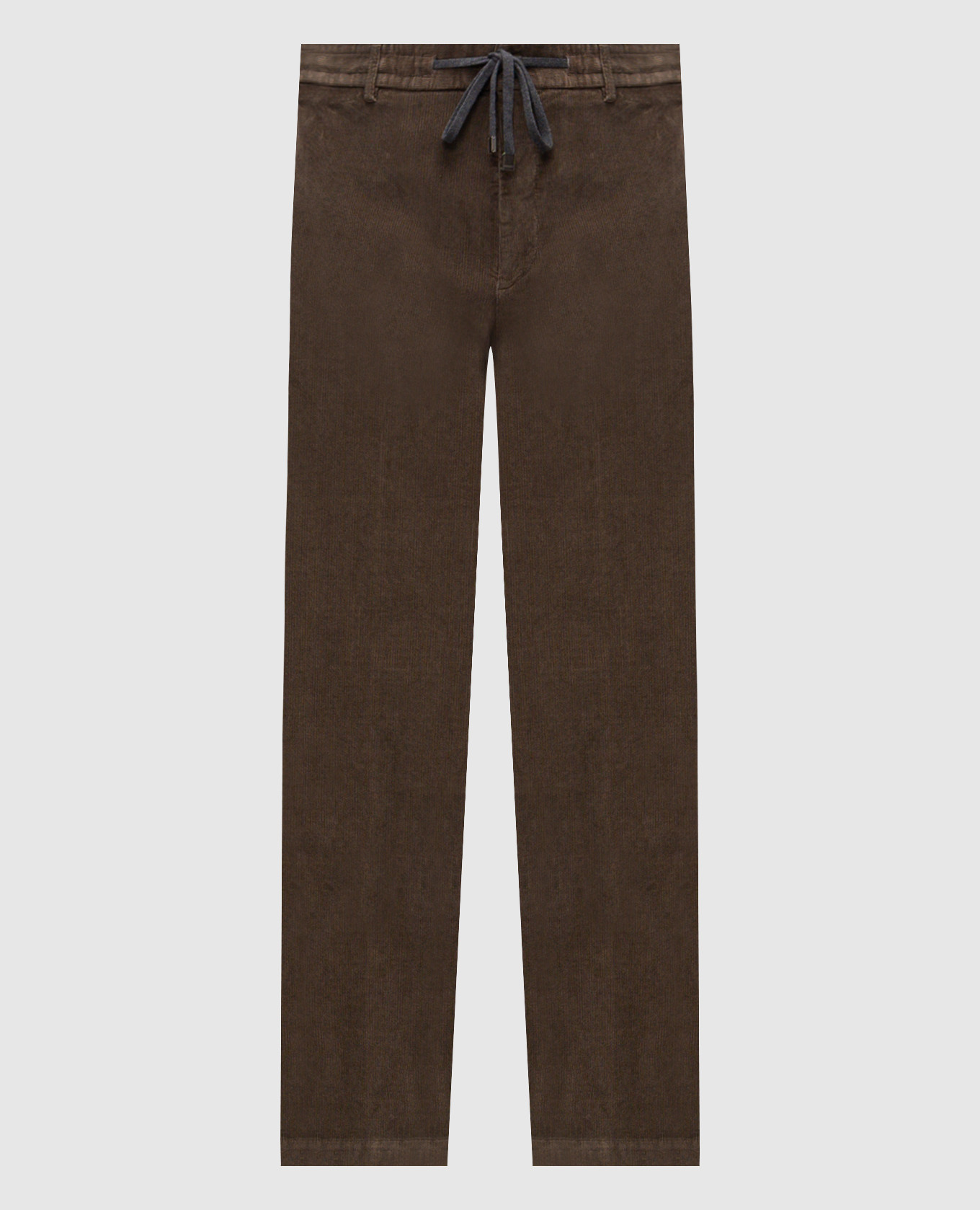 

Khaki corduroy pants with logo Peserico, Brown