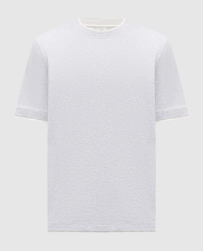 Brunello Cucinelli Grey melange straight-cut T-shirt M0B137427