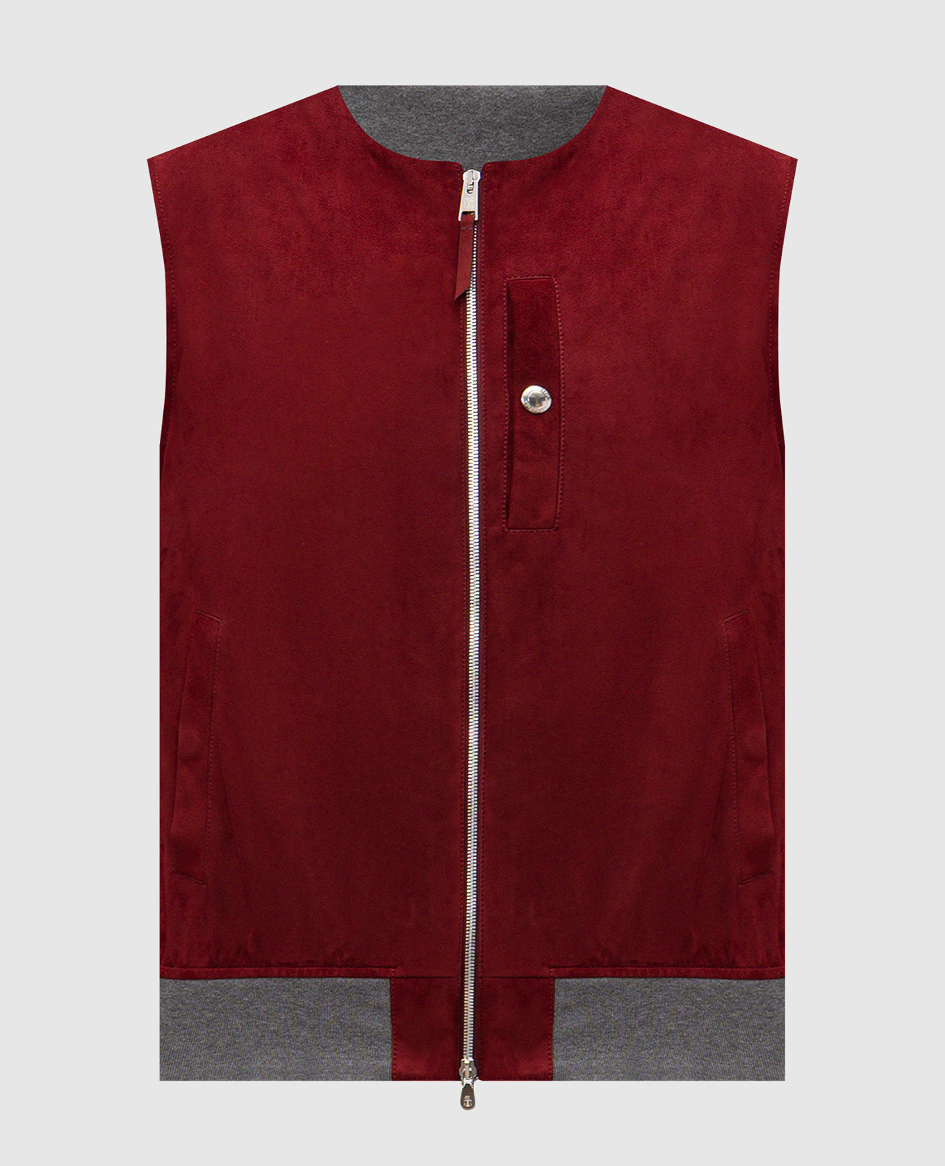 

Burgundy suede vest Brunello Cucinelli