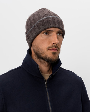 Brunello Cucinelli Brown cashmere hat M2240900