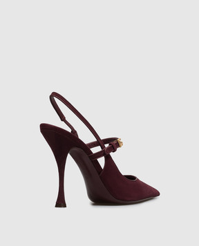 Dolce&Gabbana Burgundy suede slingbacks CG0971AQ134