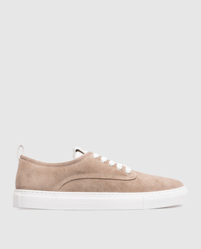 Givenchy New City brown suede sneakers with logo BH00B3H1WZ