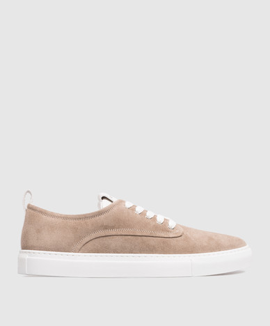 New City brown suede sneakers with logo