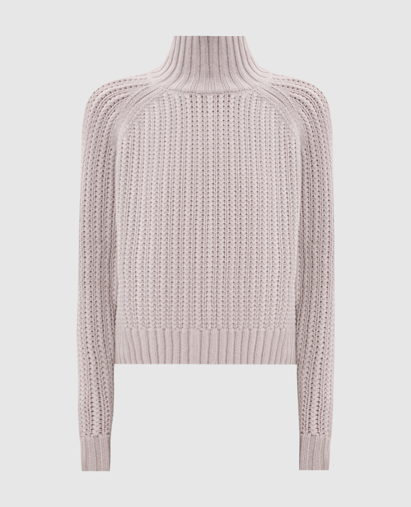Beige wool and cashmere sweater