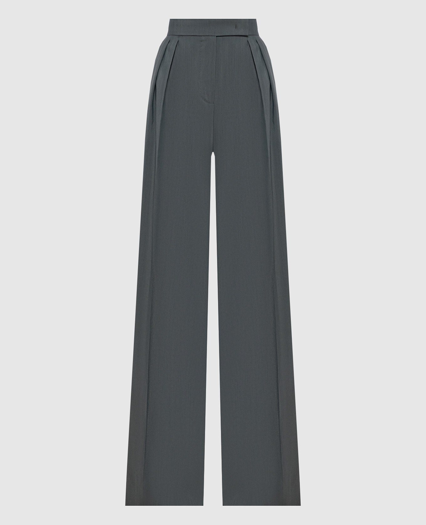 

GIALLO green wool and silk high-rise trousers Max Mara