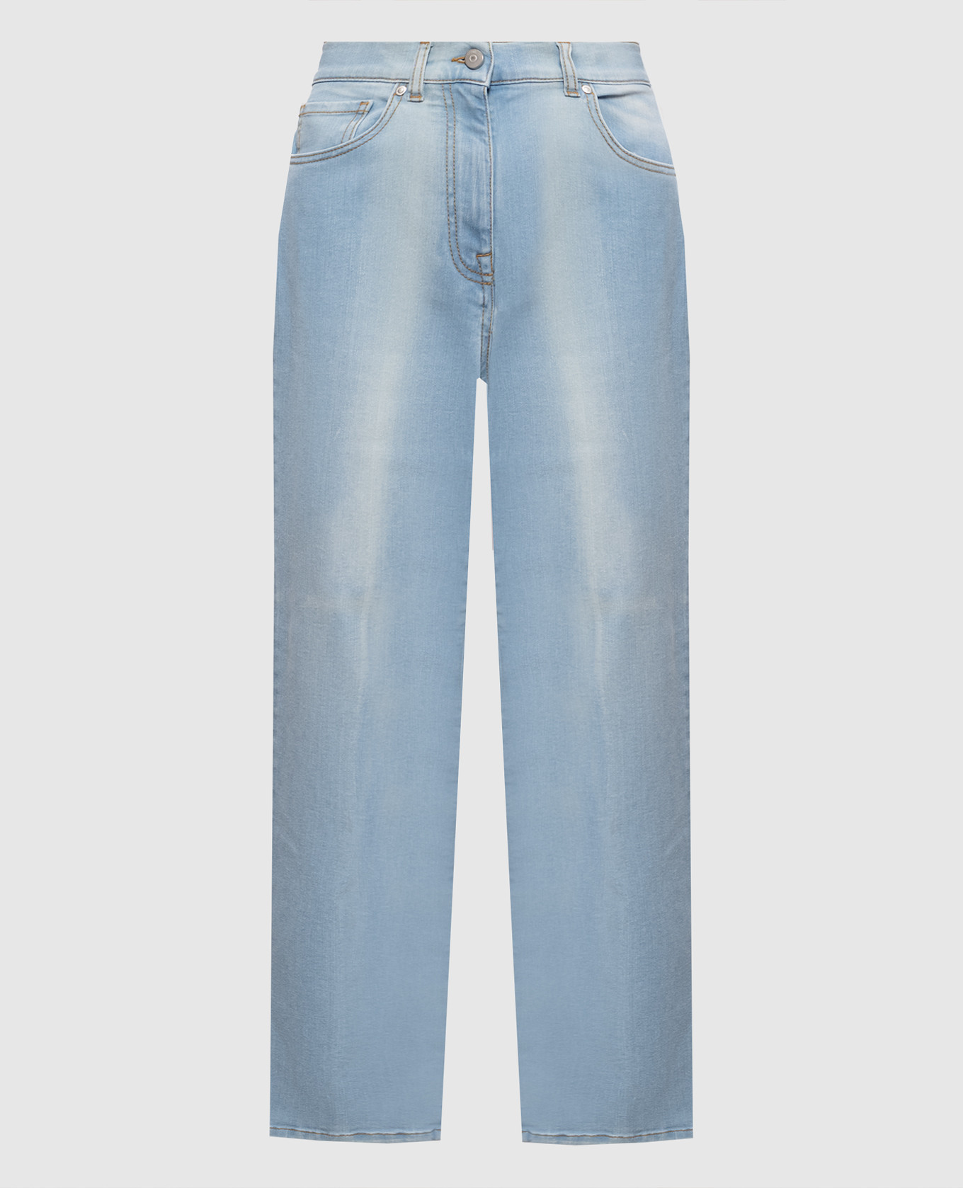 Blue jeans with a worn effect