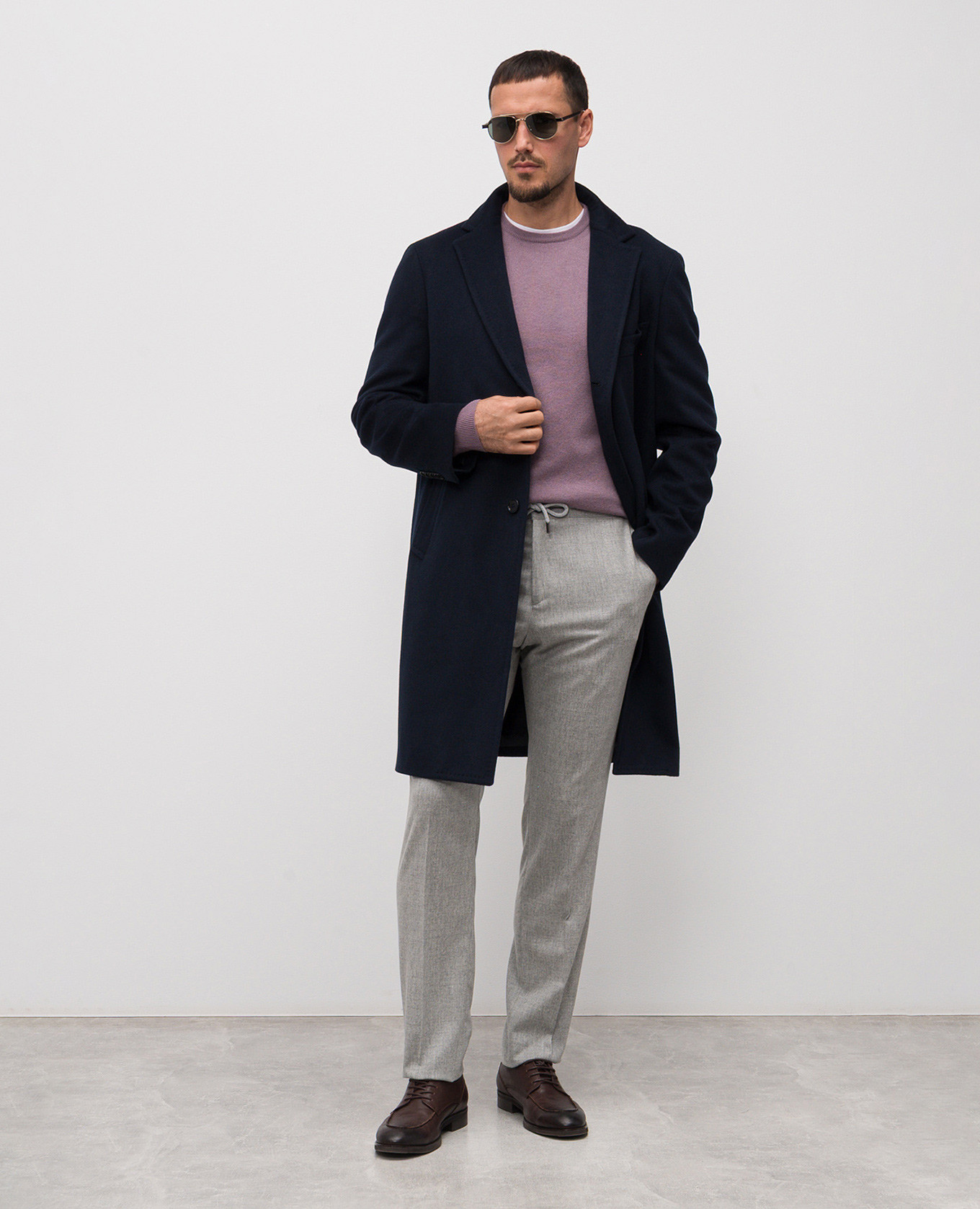 

Gray wool pants Pini Parma, Grey