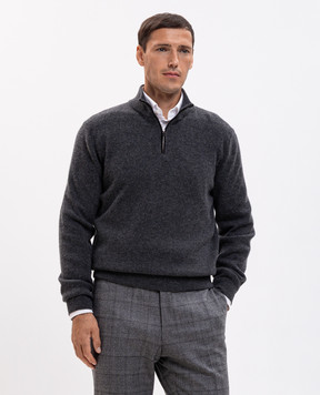 Canali Gray wool and cashmere sweater MK02547C1216