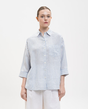 Max Mara Weekend Blue striped linen shirt PANETTO WKDPANETTO