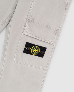 Stone Island Children's gray cargo pants K2S163100001S01041012
