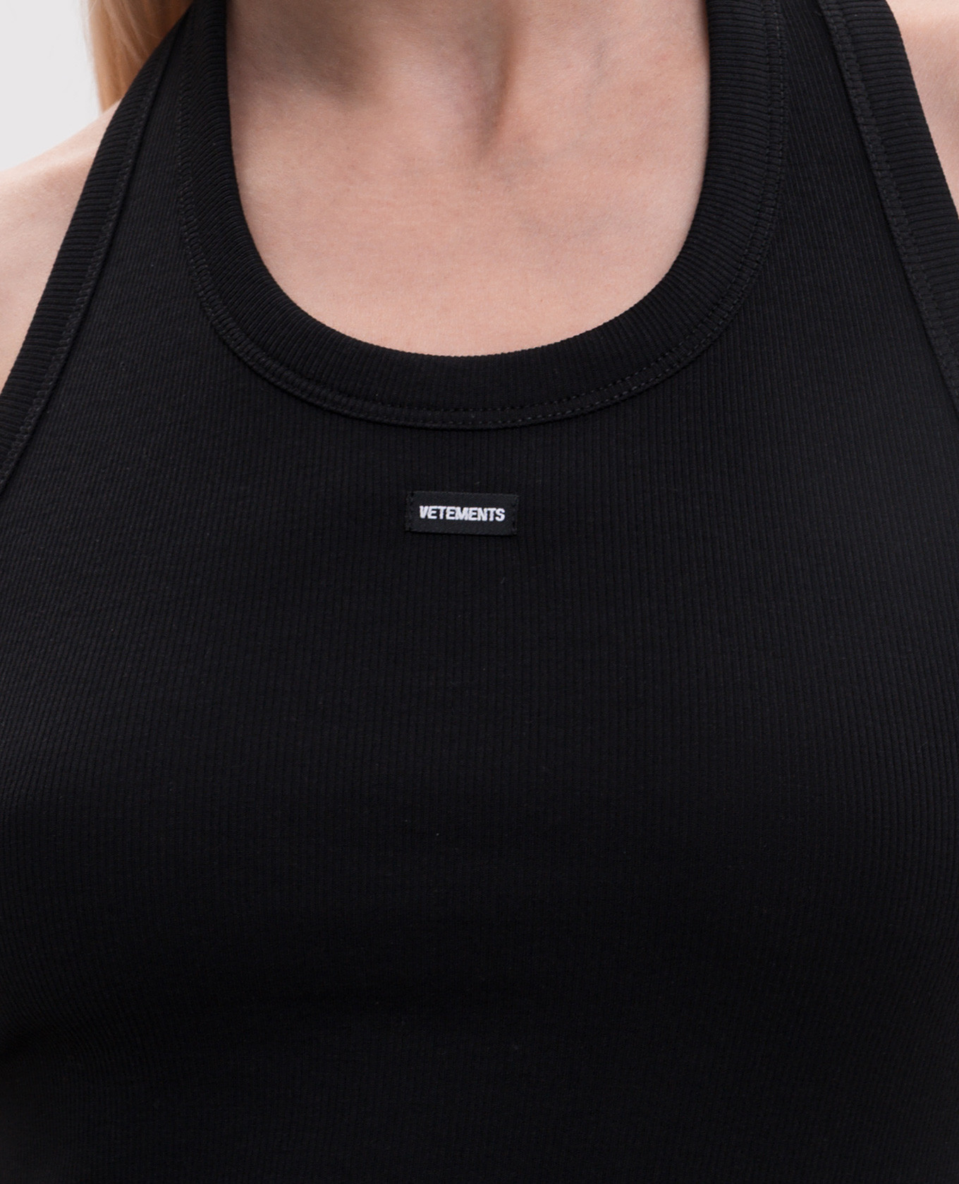 Black ribbed top Vetements 5