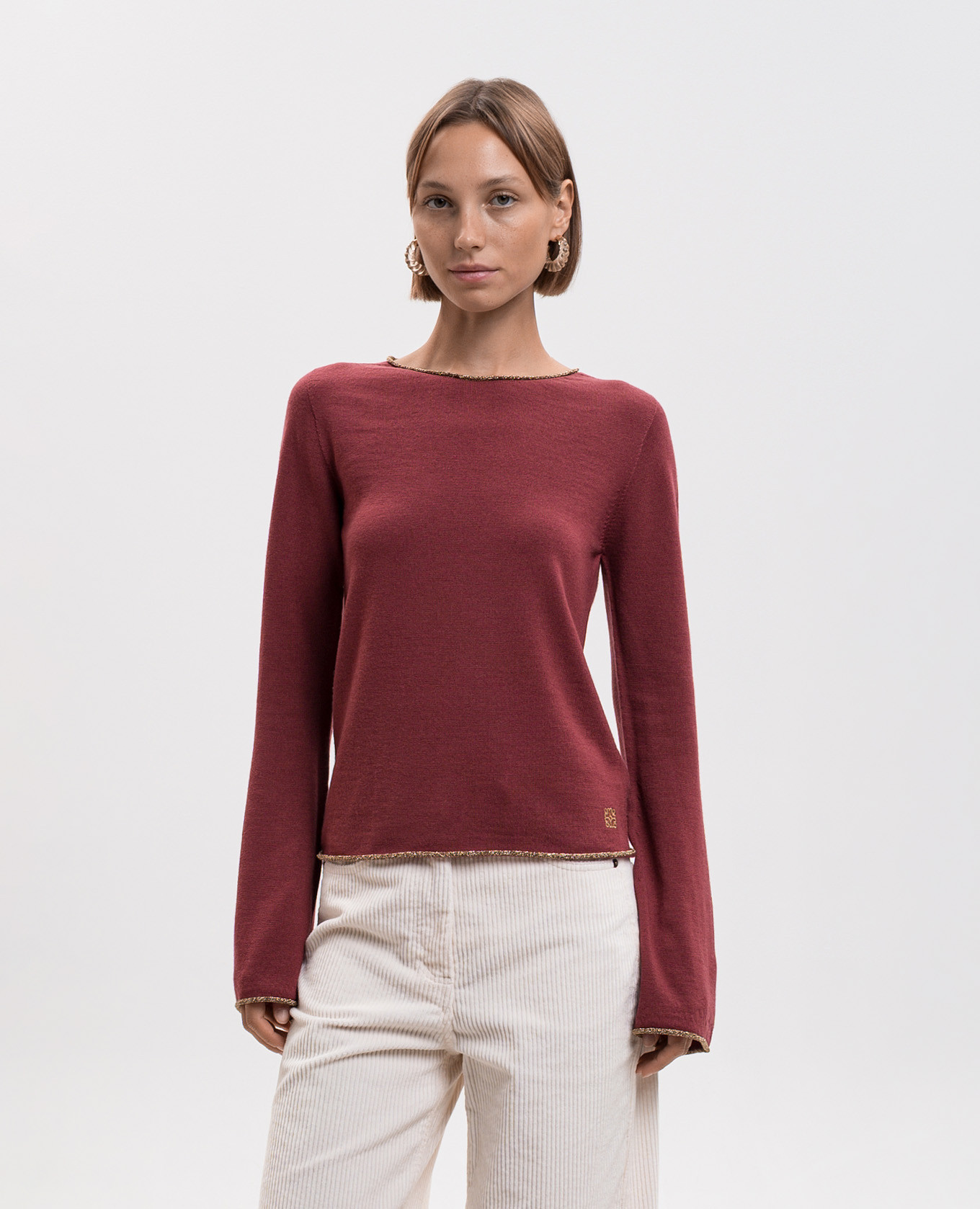 Stiga burgundy wool jumper Momoni 3