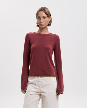Momoni Stiga burgundy wool jumper MOKN01970MO