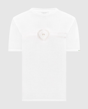 Stefano Ricci White T-shirt with eagle head emblem MNH6305420803
