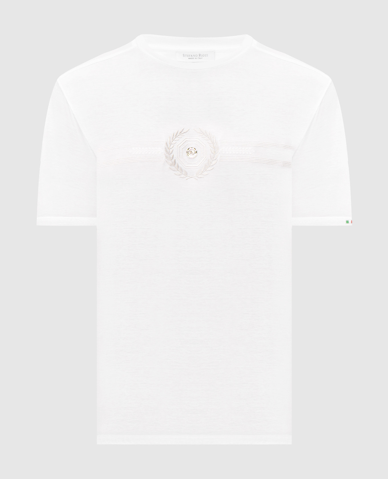 White T-shirt with eagle head emblem