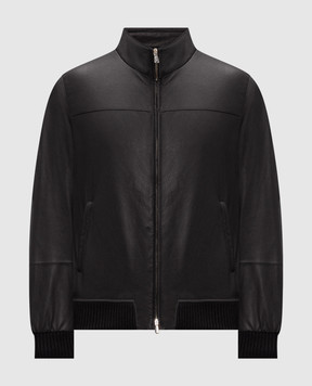 Enrico Mandelli Black leather jacket 4T103B7409