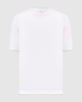 Pini Parma White T-shirt with contrast trim TSHIWHITE