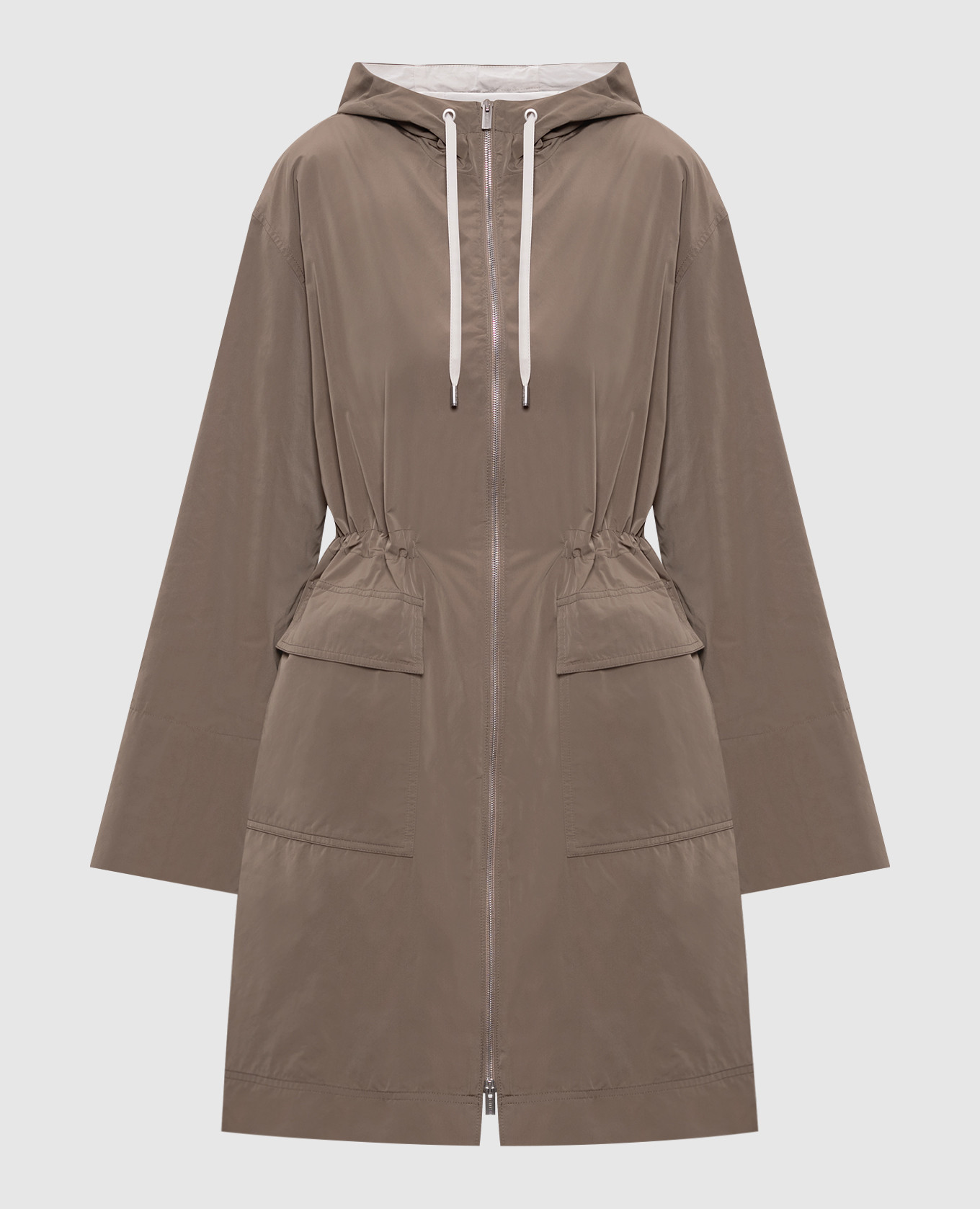 

Khaki raincoat Peserico