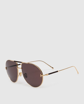 Tom Ford Lou gold sunglasses FT1308