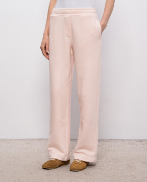 Dolce&Gabbana Pink sweatpants with monogram patch FTC91ZGDDMD
