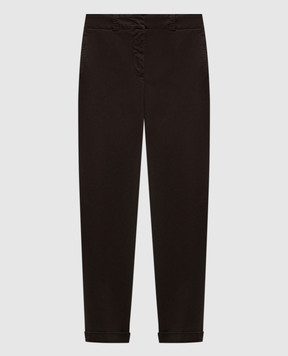 Peserico Brown trousers with lapels A04680T302479
