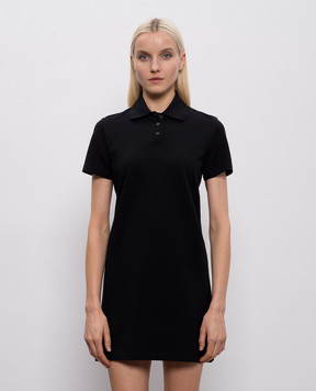 Saint Laurent Black polo dress with monogram embroidery 862599Y37ZE