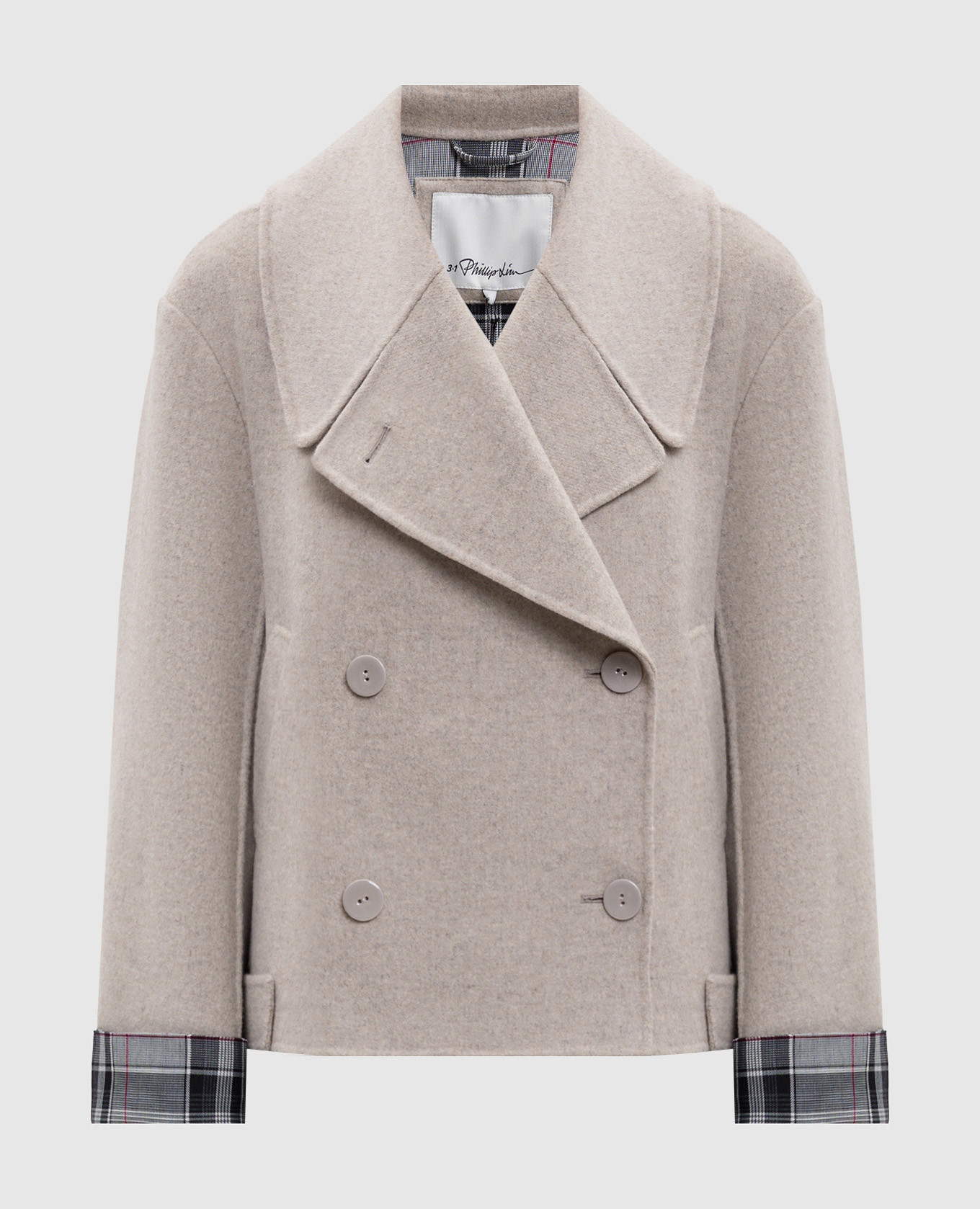 

Beige cropped double-breasted wool coat 3.1 Phillip Lim