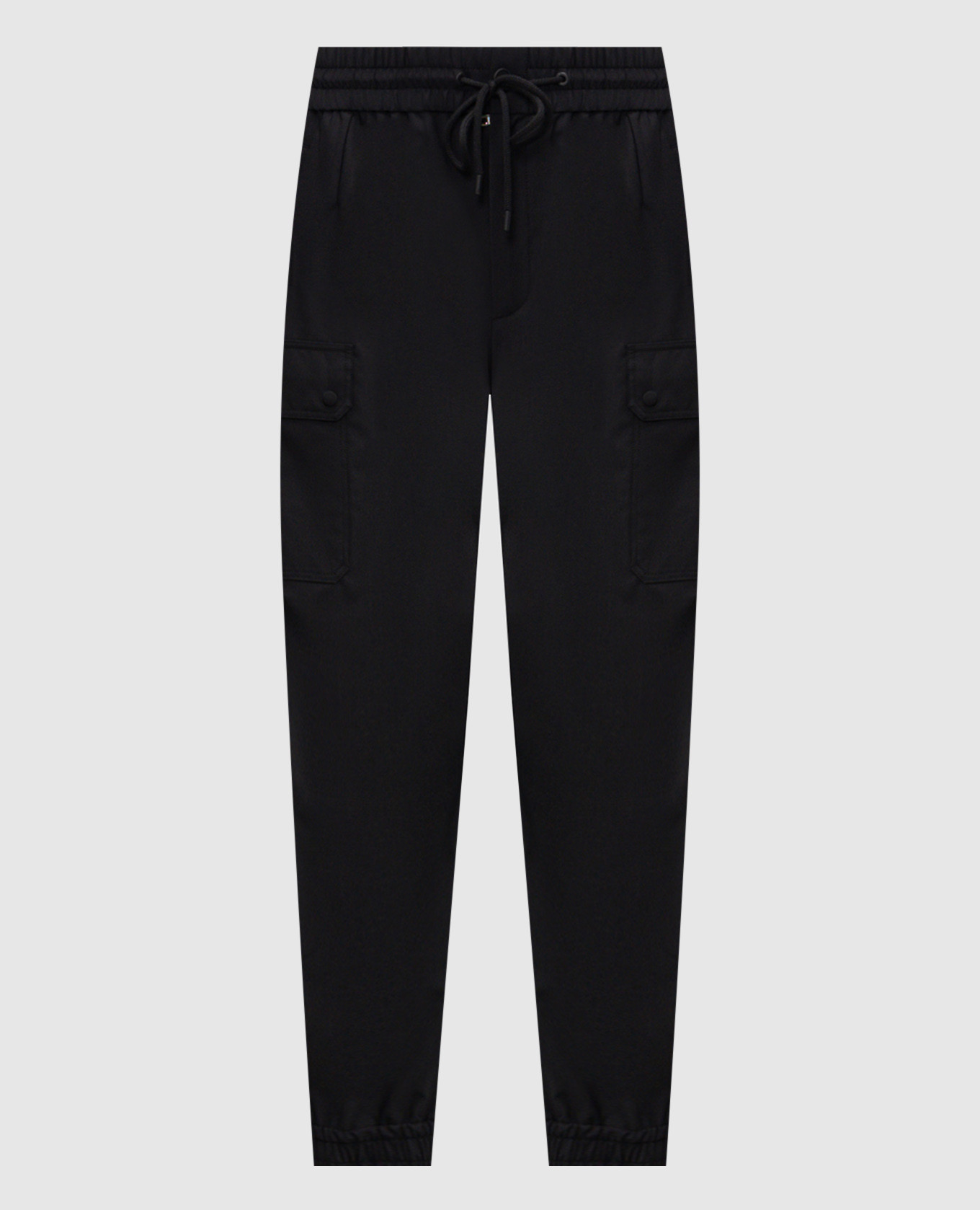 Pantalon de jogging cargo en laine noire