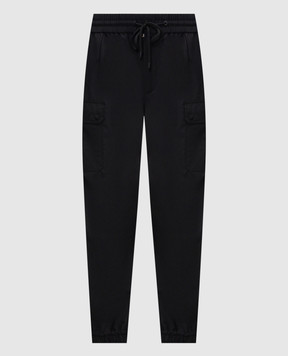 Dolce&Gabbana Black wool cargo joggers GP14PTGK306